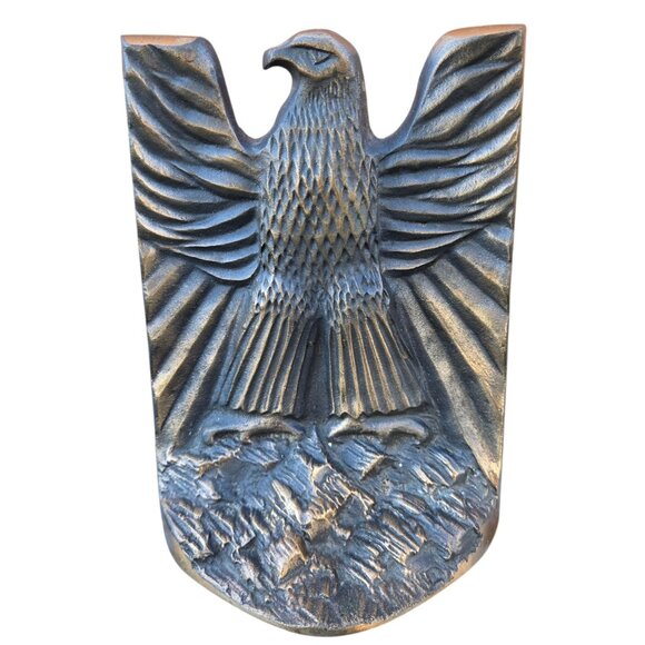 Vintage Eagle Bookend Cast Metal Single Book End Patriotic Library Office Decor - Picture 6 of 10